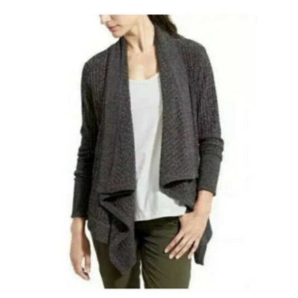 Athleta Grey Wrap Cardigan Size M - Picture 4 of 5